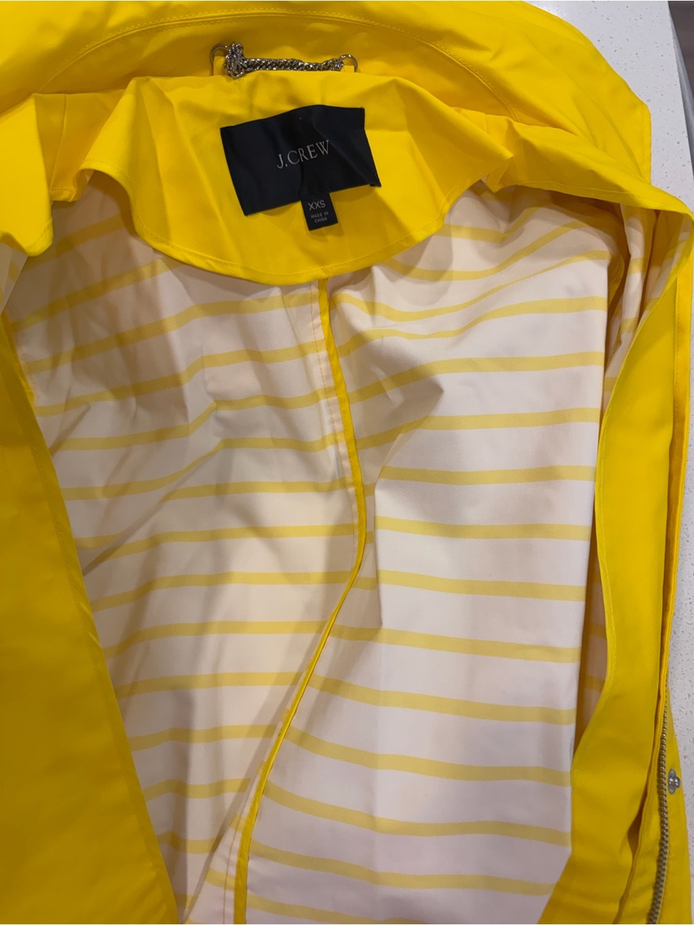 Bright Yellow Raincoat with Snap Front - Picture 9 of 12